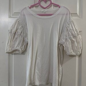 A.L.C. Cream Puff Sleeve Crewneck Top